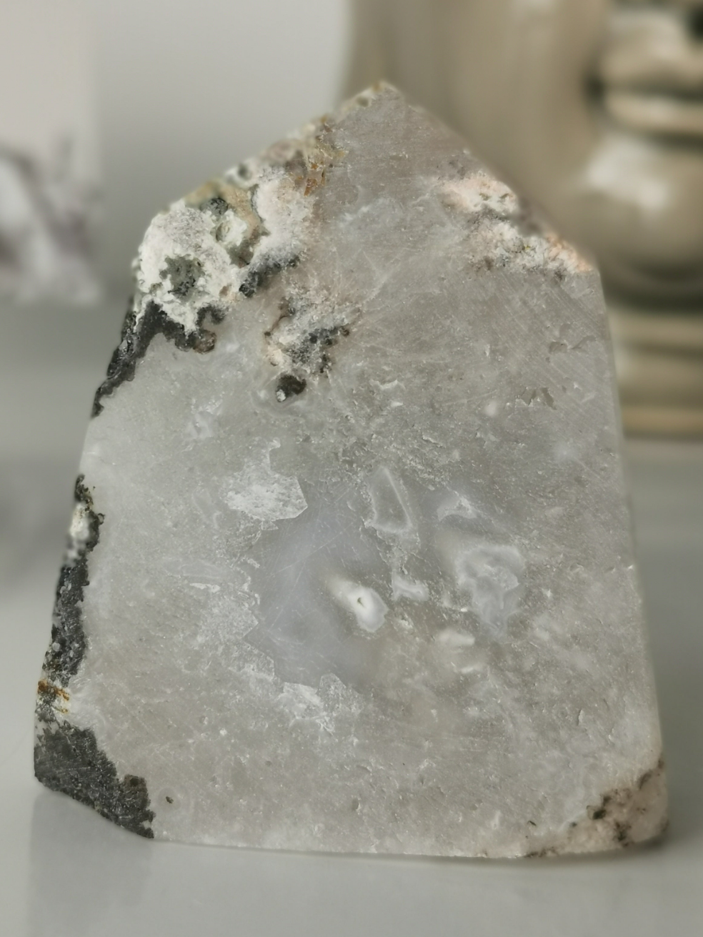 Agate Blanche Druzy