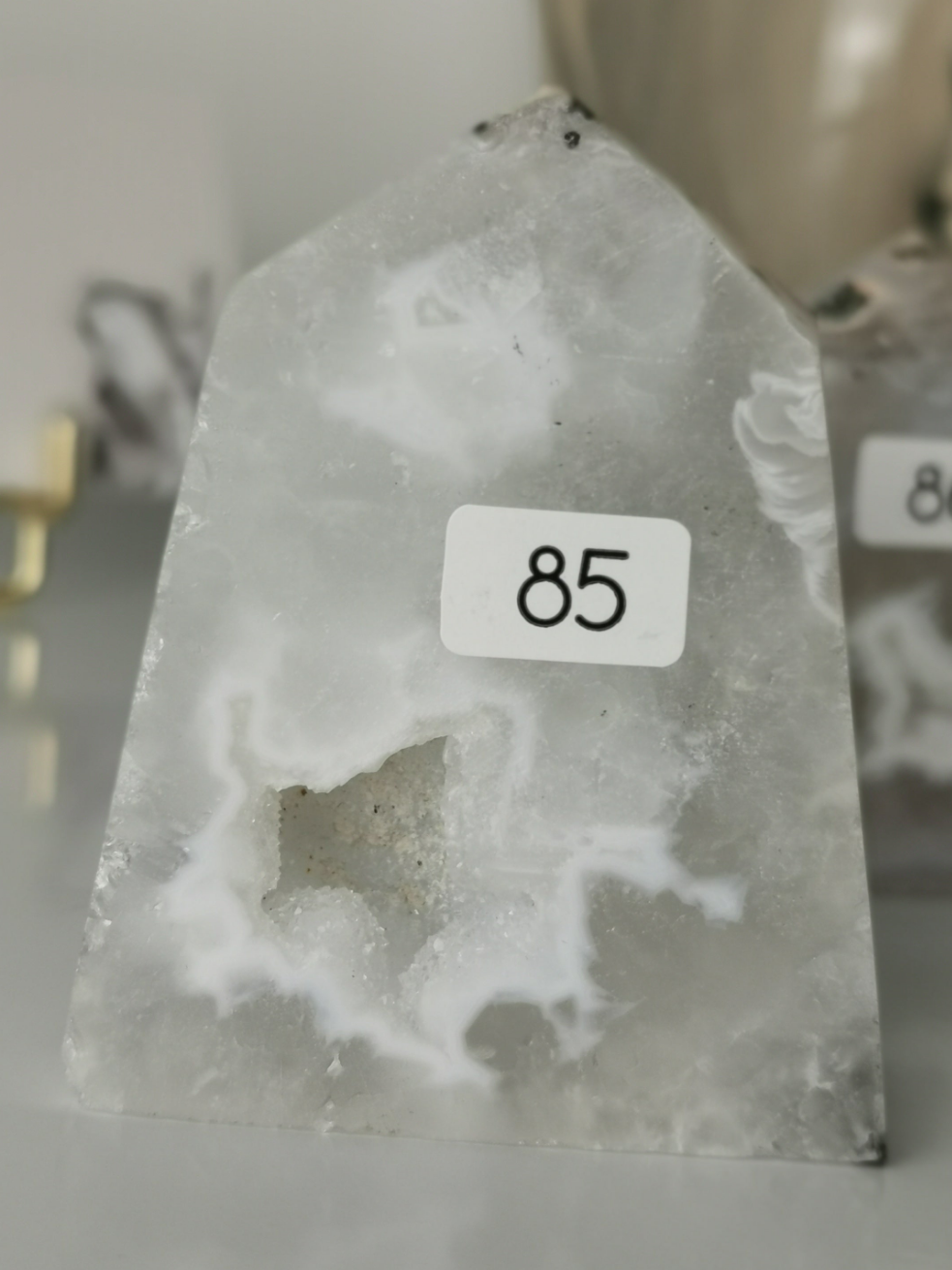 Agate Blanche Druzy