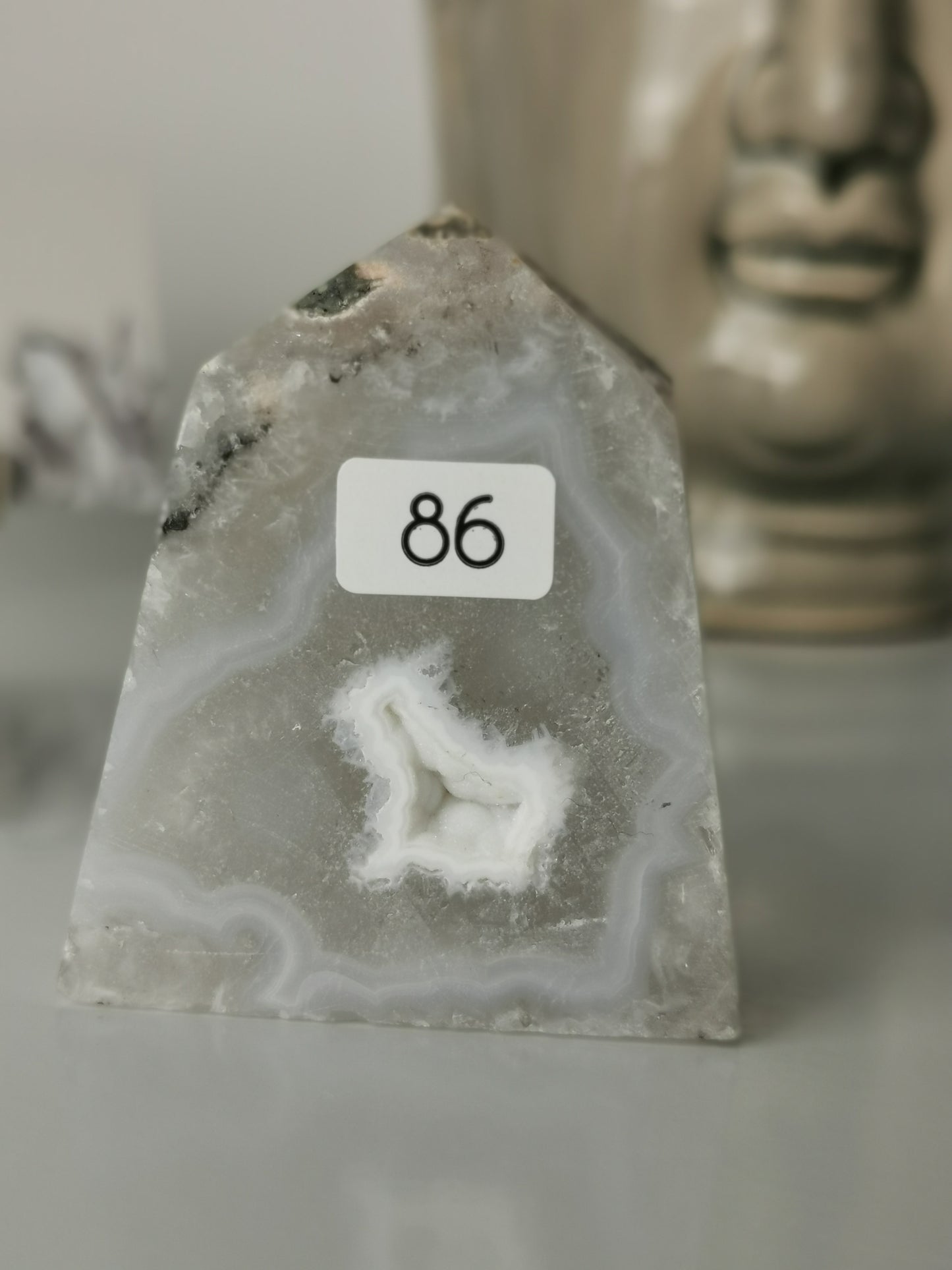 Agate Blanche Druzy