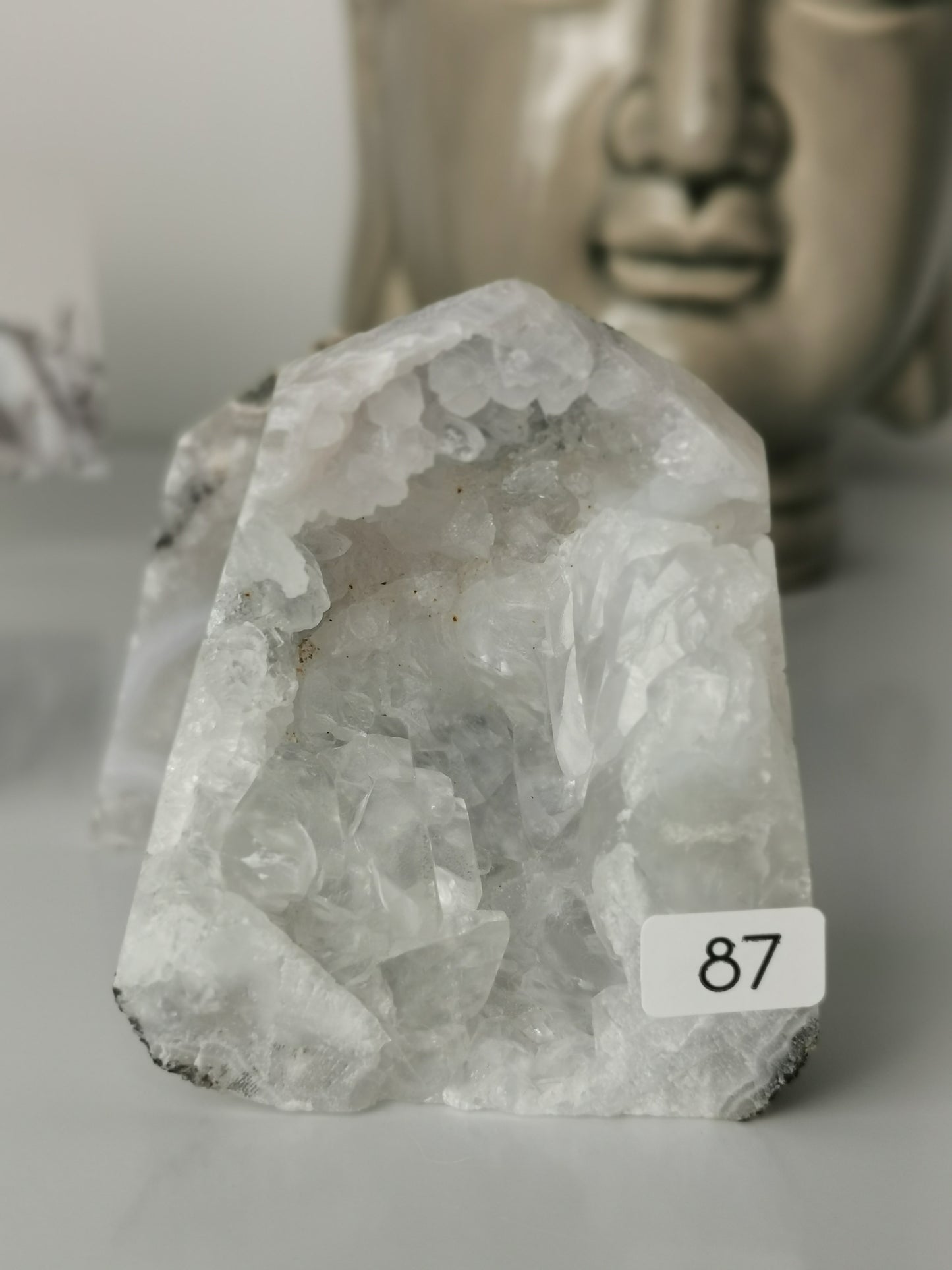Agate Blanche Druzy