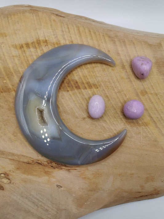 Agate drusée (lune)